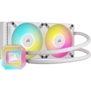 CORSAIR iCUE H100i ELITE CAPELLIX XT 240MM RGB LIQUID CPU COOLER, WHITE : CW-9060072-WW