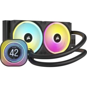CORSAIR iCUE LINK H100i LCD 240MM LIQUID CPU COOLER, BLACK : CW-9061007-WW