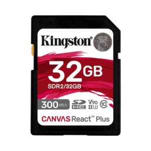 32 GB SD CARD KINGSTON CANVAS REACT PLUS [SDR2/32GB]