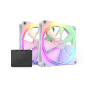 NZXT F140 RGB WHITE TWIN PACK [2 x140MM RGB FAN] : RF-R14DF-W1
