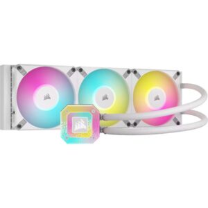 CORSAIR iCUE H150i ELITE CAPELLIX XT 360MM RGB LIQUID CPU COOLER,WHITE : CW-9060073-WW