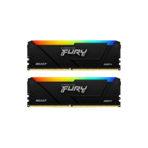 Kingston 32GB 3200MT/s DDR4 CL16 DIMM (Kit of 2) 1Gx8 FURY Beast RGB [KF432C16BB12AK2/32]