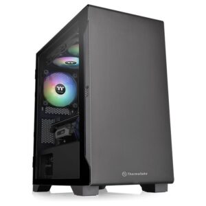 [4713227525084] THERMALTAKE CASE S100 TG BLACK: CA-1Q9-00S1WN-00