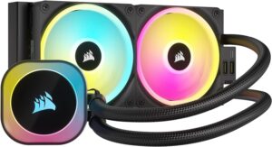 CORSAIR iCUE LINK H100i RGB 240MM LIQUID CPU COOLER, BLACK : CW-9061001-WW