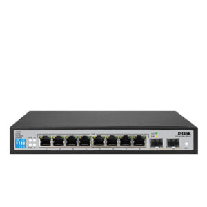 (DGS-F1100-10PS-E) D-LINK SWITCH (สวิตช์) 8-port BASE-T PoE, 2-port Gb SFP Managed