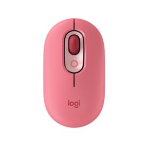 Logitech Pop Mouse Heartbreaker Wireless Mouse with Customizable Emoji (Pink/Rose) [910-006516]