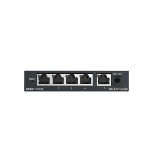 RG-ES105GD_WEB.jpg (RG-ES105GD) RUIJIE SWITCH (สวิตช์) 5-Port Gigabit unmanaged Switch, 5 Gigabit RJ45 Ports ,Steel Case