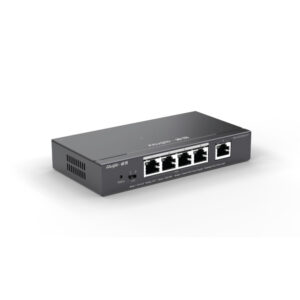RG-ES205GC-P_WEB.jpg (RG-ES205GC-P) RUIJIE SWITCH (สวิตช์) 5-Port Gigabit Smart POE Switch, 5 Gigabit RJ45 Ports including 4 PoE/POE+ Ports, 54W PoE power budget, Desktop Steel Case