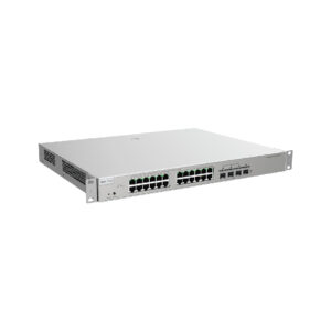 (RG-NBS5200-24GT4XS-P) RUIJIE SWITCH (สวิตช์) 24 × 10/100/1000Base-T copper ports with auto-negotiation, 4 × SFP+ ports, fixed single AC power supply, PoE/PoE+ power supply, 370 W PoE power supply