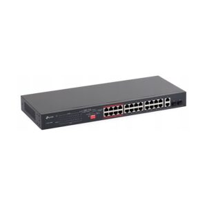 (TL-SL1226P) TP-LINK SWITCH (สวิตช์) 24-Port 10/100 Mbps + 2-Port Gigabit Rackmount Switch with 24-Port PoE+