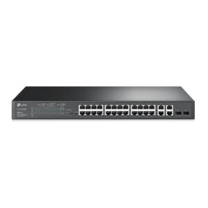 (TL-SL1218P) TP-LINK SWITCH (สวิตช์) 16-Port 10/100Mbps + 2-Port Gigabit Rackmount Switch with 16-Port PoE+