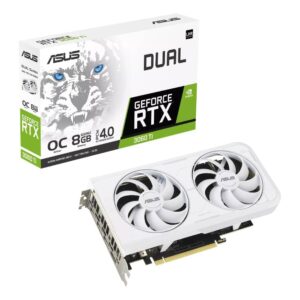 การ์ดจอ ASUS DUAL-RTX3060TI-O8GD6X-WHITE 8GB GDDR6X 256-bit [DUAL-RTX3060TI-O8GD6X-WHITE]