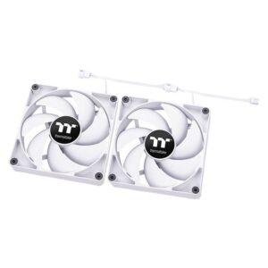 [4713227536332] THERMALTAKE CT120 WHITE FANx2: CL-F151-PL12WT-A