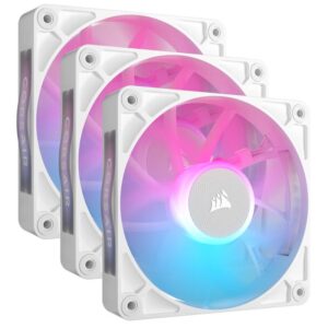CORSAIR RX120 RGB FAN STARTER KIT, WHITE : CO-9051022-WW