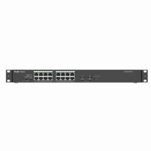 c3b08553b5eb41809612aeca9c68a8dd.png (RG-ES118GS-P-L) RUIJIE SWITCH (สวิตช์) 16-Port 1000Mbps + 2 Gigabit SFP Ports, 16 of the ports support PoE/PoE+ power supply. Max PoE power budget is 248W, Steel Case