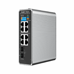 (RG-NIS2100-8GT2SFP-HP) RUIJIE SWITCH (สวิตช์)  Industrial-Grade Features Ensure Stable Operation Between -40℃ and +75℃
IP40 Protection Against 1 mm Solid Particles
6kV Surge Protection Against Voltage Spikes
90W PoE Output: Perfect for High-Power Device
Instant ERPS Configuration and Rapid Service Failover Ensure Network Stability
Ruijie Cloud: Easy Remote Management Anytime, Anywhere