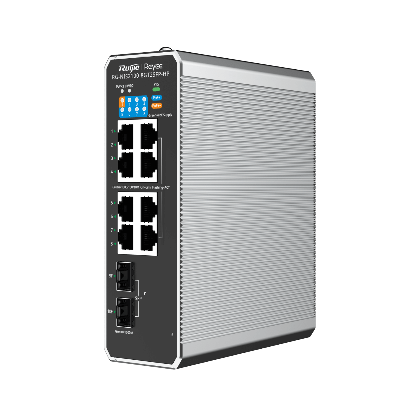 (RG-NIS2100-8GT2SFP-HP) RUIJIE SWITCH (สวิตช์) Industrial-Grade ...