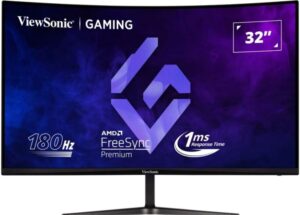(VX3218C-2K) Monitor Viewsonic Curved Gaming 31.5" VA 16:9 3,500:1 (typ) QHD 2560 x 1440 @ 180Hz