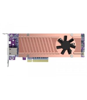 QNAP QM2-2P410G1T Dual M.2 PCIe Gen4 NVMe SSD & Single-Port 10GbE Expansion Card [QM2-2P410G1T]
